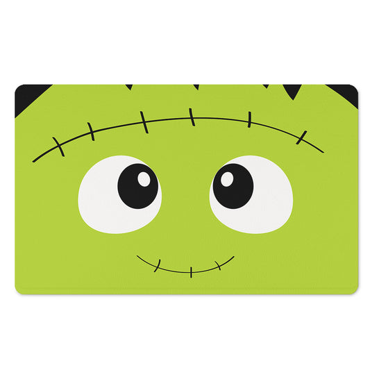 Cute Frankenstein Face Print Polyester Doormat