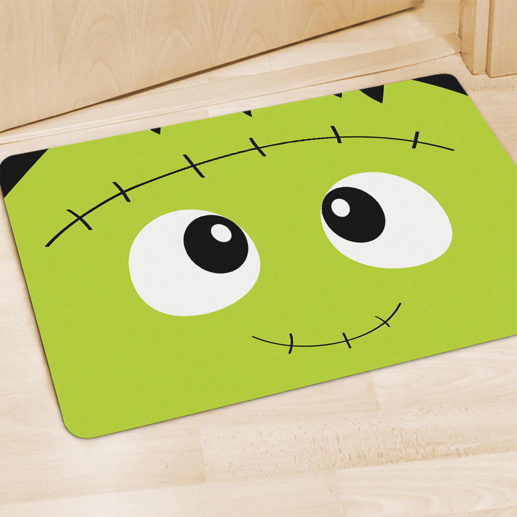 Cute Frankenstein Face Print Polyester Doormat
