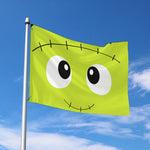 Cute Frankenstein Face Print Polyester Flag