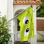 Cute Frankenstein Face Print Polyester Flag