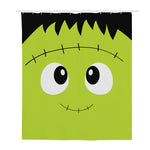 Cute Frankenstein Face Print Polyester Shower Curtain