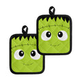 Cute Frankenstein Face Print Pot Holders