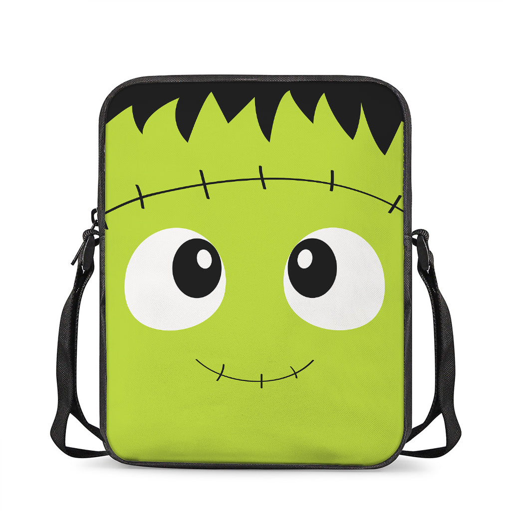 Cute Frankenstein Face Print Rectangular Crossbody Bag