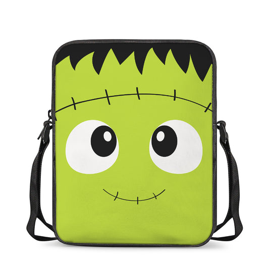 Cute Frankenstein Face Print Rectangular Crossbody Bag