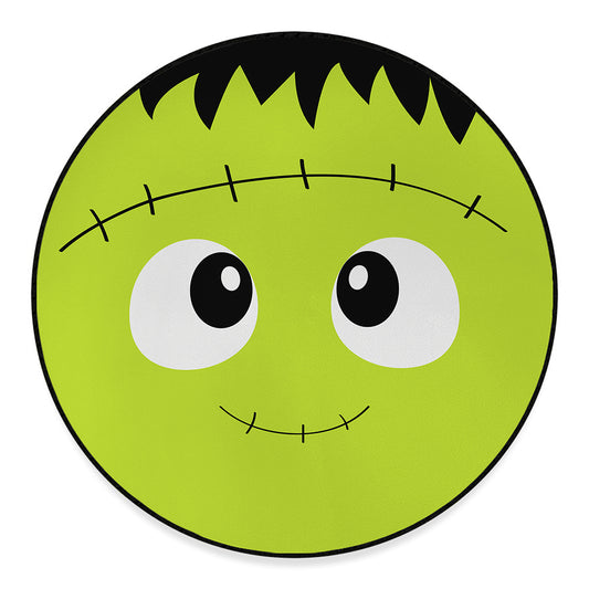 Cute Frankenstein Face Print Round Floor Mat