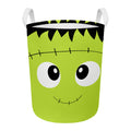 Cute Frankenstein Face Print Round Laundry Basket