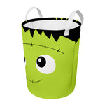 Cute Frankenstein Face Print Round Laundry Basket