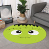 Cute Frankenstein Face Print Round Rug