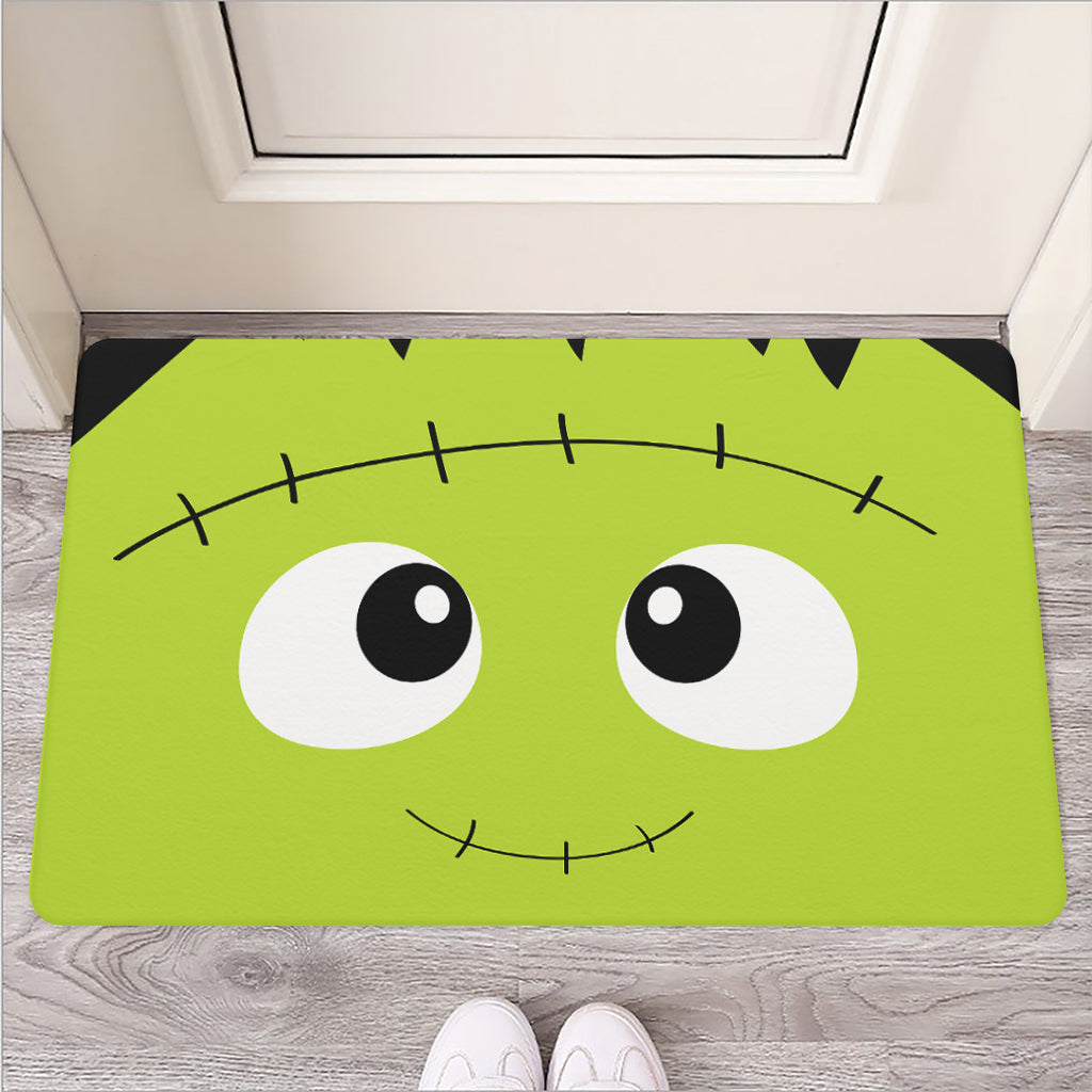 Cute Frankenstein Face Print Rubber Doormat