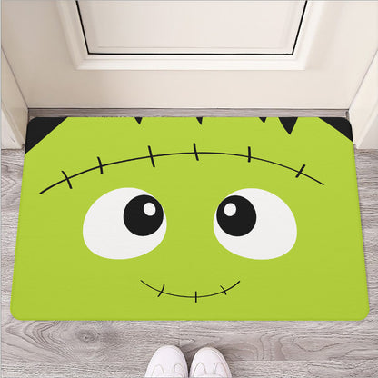 Cute Frankenstein Face Print Rubber Doormat