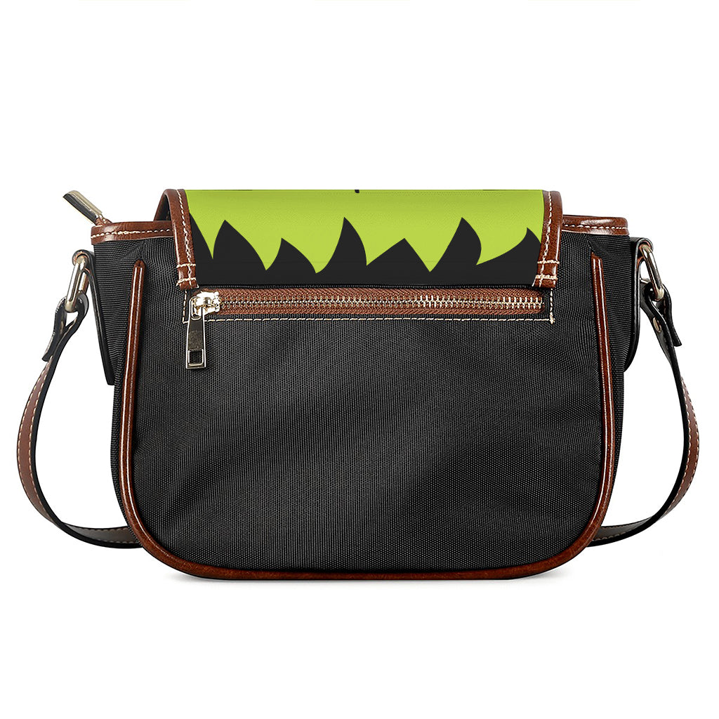 Cute Frankenstein Face Print Saddle Bag