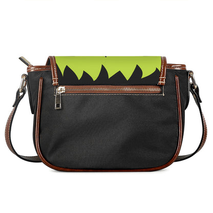 Cute Frankenstein Face Print Saddle Bag