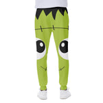 Cute Frankenstein Face Print Scuba Joggers