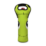 Cute Frankenstein Face Print Single Neoprene Wine Tote