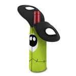Cute Frankenstein Face Print Single Neoprene Wine Tote
