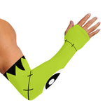 Cute Frankenstein Face Print Sun Protection Arm Sleeves