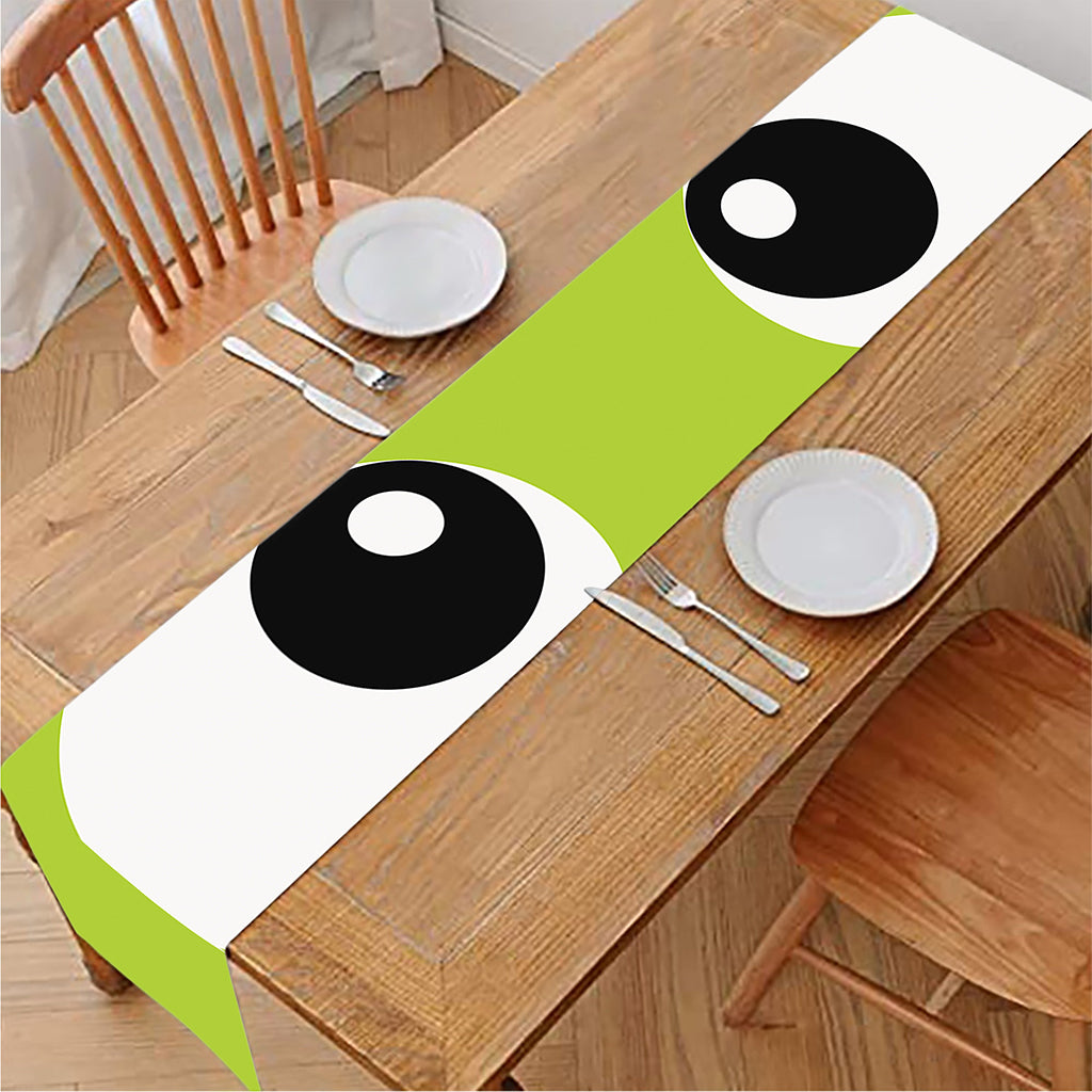 Cute Frankenstein Face Print Table Runner