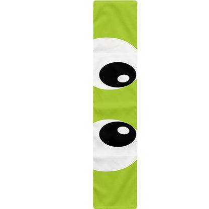 Cute Frankenstein Face Print Table Runner