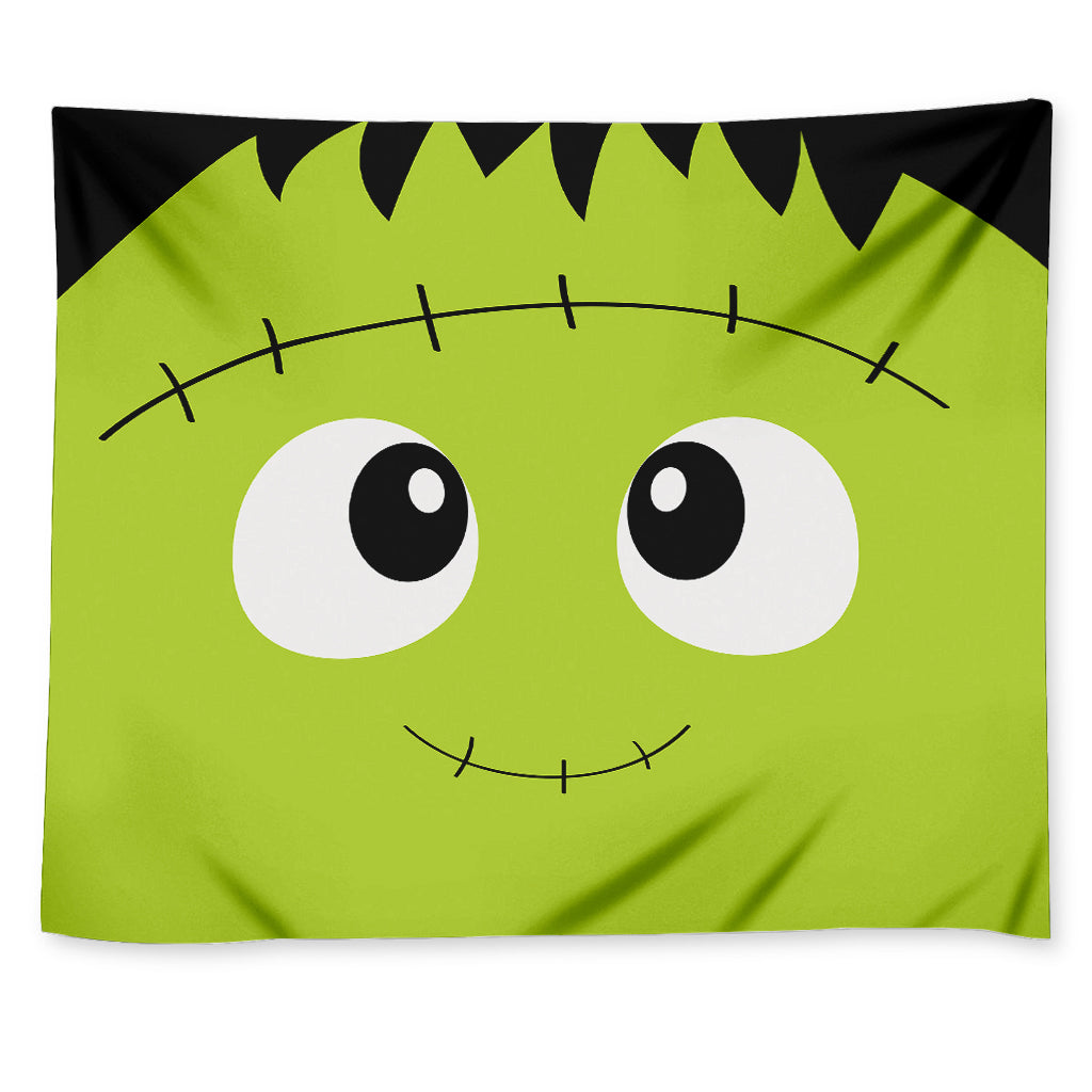Cute Frankenstein Face Print Tapestry