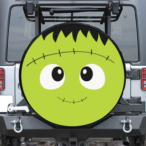 Cute Frankenstein Face Print Tire Cover