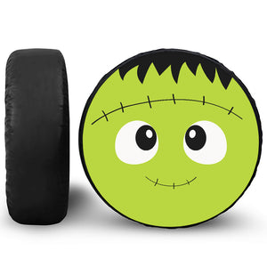 Cute Frankenstein Face Print Tire Cover