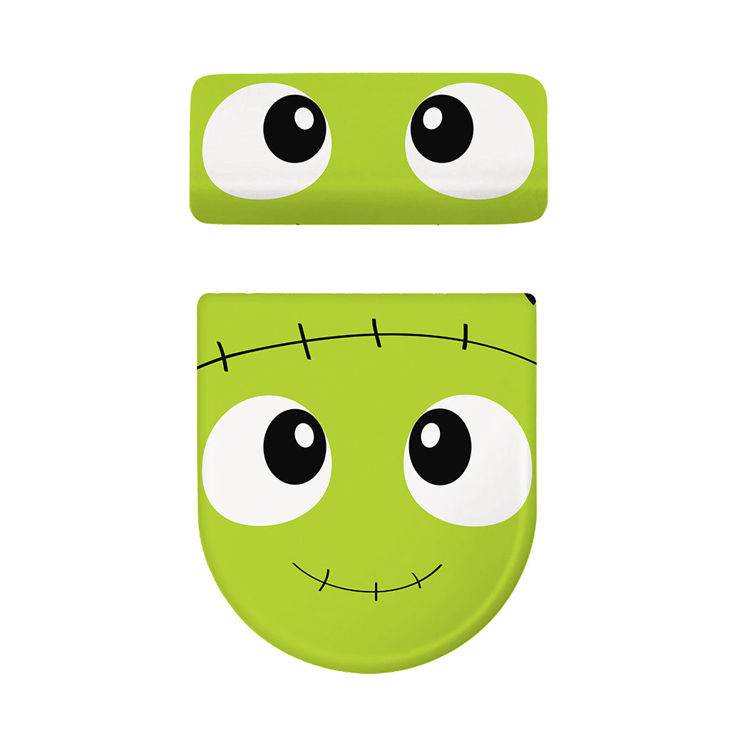 Cute Frankenstein Face Print Toilet Lid And Tank Cover Set