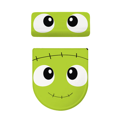 Cute Frankenstein Face Print Toilet Lid And Tank Cover Set
