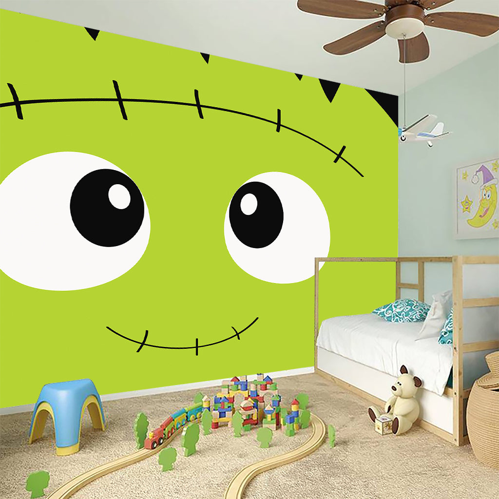 Cute Frankenstein Face Print Wall Sticker