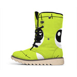Cute Frankenstein Face Print Winter Boots