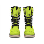Cute Frankenstein Face Print Winter Boots