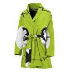 Cute Frankenstein Face Print Women's Bathrobe