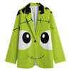 Cute Frankenstein Face Print Women's Blazer