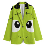 Cute Frankenstein Face Print Women's Cotton Blazer