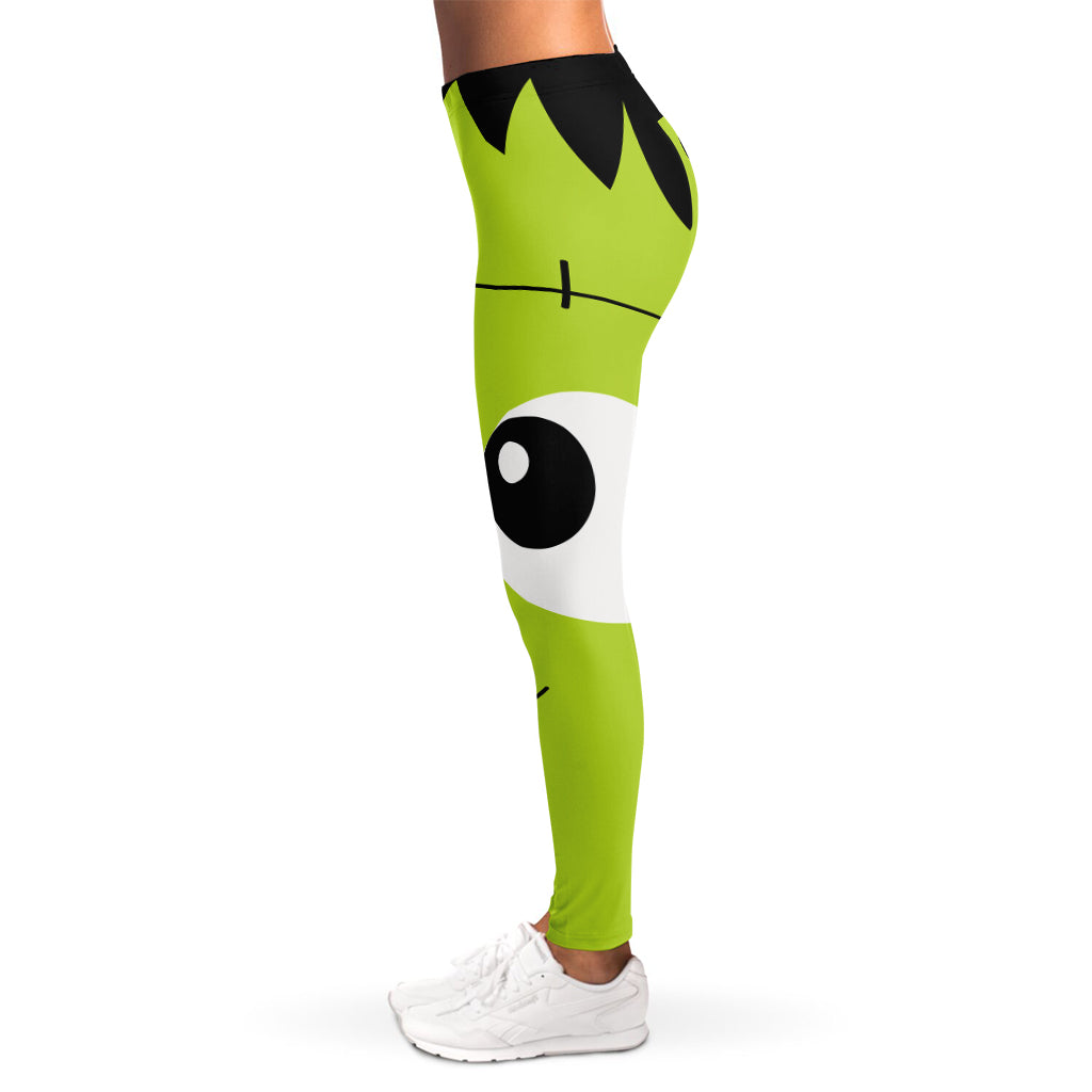 Cute Frankenstein Face Print Women's Leggings
