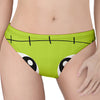 Cute Frankenstein Face Print Women's Thong