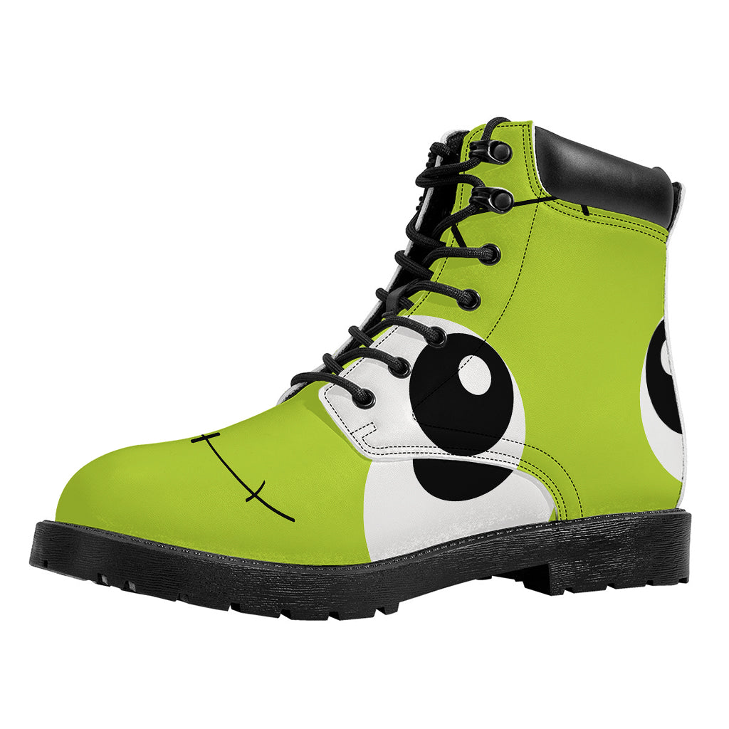 Cute Frankenstein Face Print Work Boots