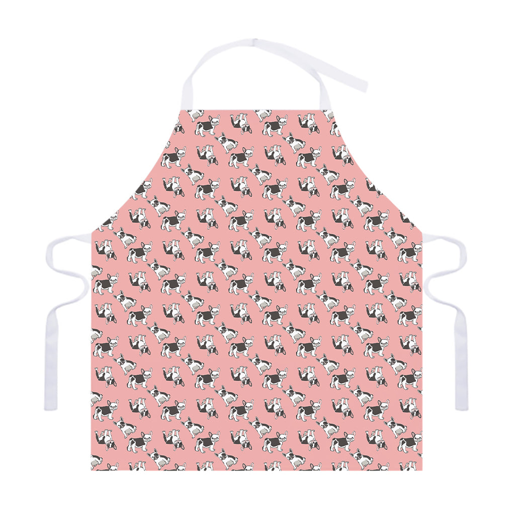 Cute French Bulldog Puppy Pattern Print Adjustable Apron