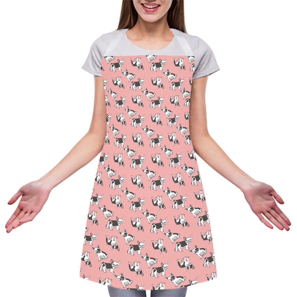 Cute French Bulldog Puppy Pattern Print Adjustable Apron