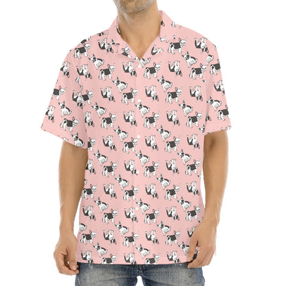 Cute French Bulldog Puppy Pattern Print Aloha Shirt
