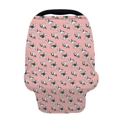 Cute French Bulldog Puppy Pattern Print Baby Seat Cover
