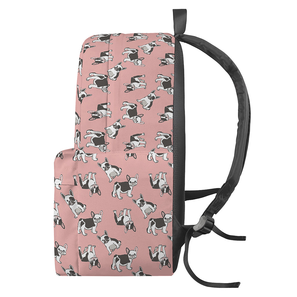 Cute French Bulldog Puppy Pattern Print Backpack