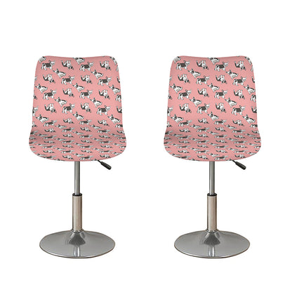 Cute French Bulldog Puppy Pattern Print Bar Stool Covers