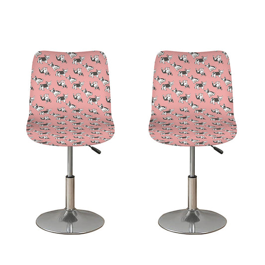 Cute French Bulldog Puppy Pattern Print Bar Stool Covers