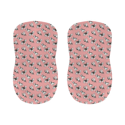 Cute French Bulldog Puppy Pattern Print Bar Stool Covers