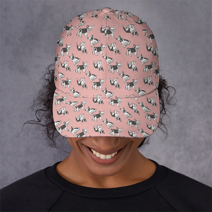 Cute French Bulldog Puppy Pattern Print Baseball Cap