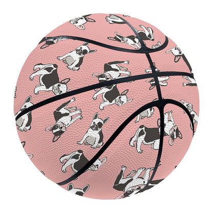 Cute French Bulldog Puppy Pattern Print Basketball