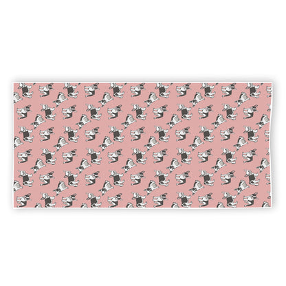 Cute French Bulldog Puppy Pattern Print Beach Towel