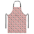 Cute French Bulldog Puppy Pattern Print Bib Apron With Pocket