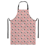 Cute French Bulldog Puppy Pattern Print Bib Apron With Pocket