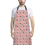Cute French Bulldog Puppy Pattern Print Bib Apron With Pocket